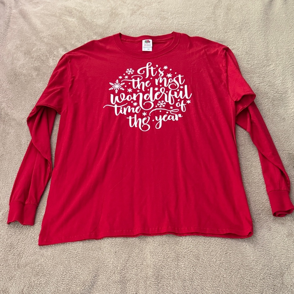 Gildan “It’s the most wonderful time of the year” long sleeve tee - Large